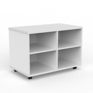 OL Axis Mobile Caddy Pedestal with open shelves