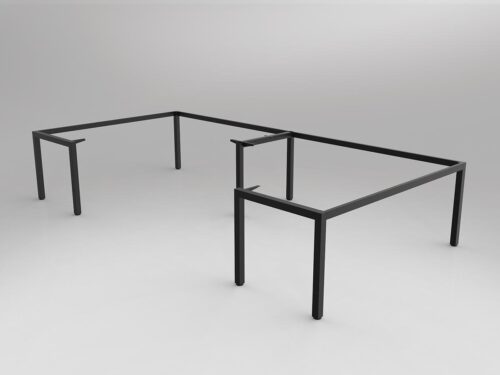 OL Axis Black 90° Corner 2-User Workspace Frame